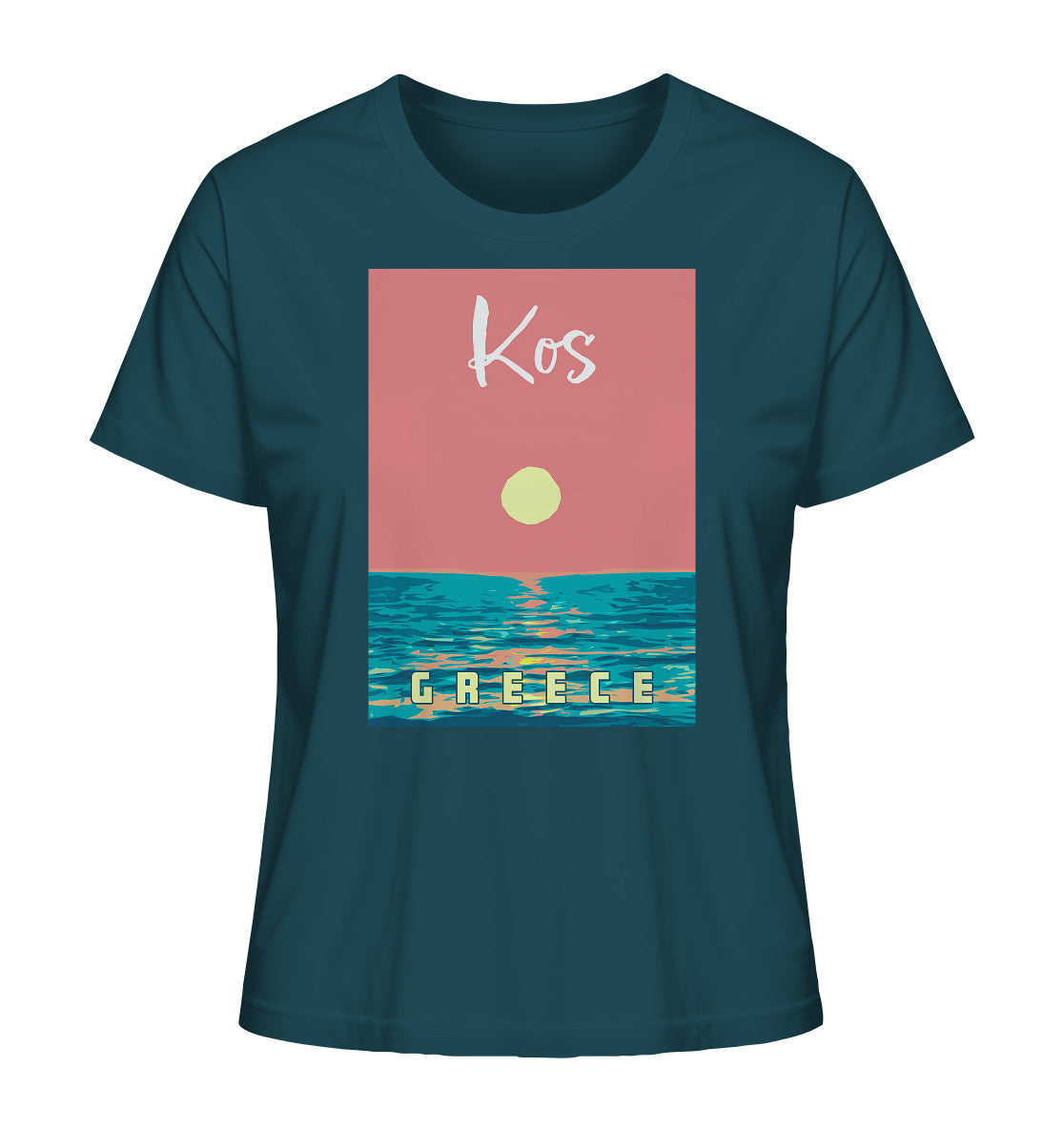 Sunset Ocean Kos Greece - Ladies Organic Shirt