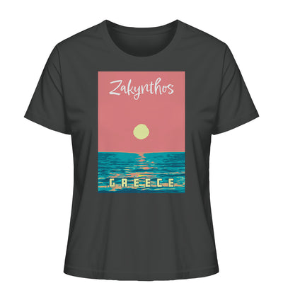 Sunset Ocean Zakynthos Greece - Ladies Organic Shirt
