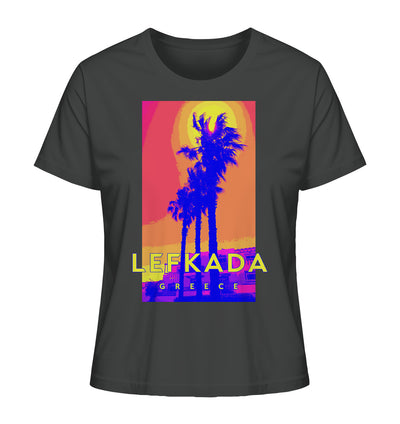 Blue palm trees Lefkada Greece - Ladies Organic Shirt