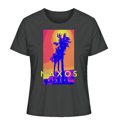 Blue palm trees Naxos Greece - Ladies Organic Shirt