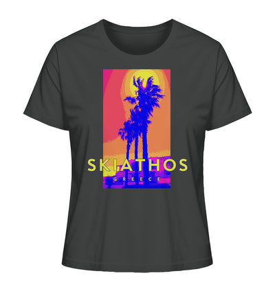 Blue palm trees Skiathos Greece - Ladies Organic Shirt