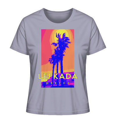 Blue palm trees Lefkada Greece - Ladies Organic Shirt