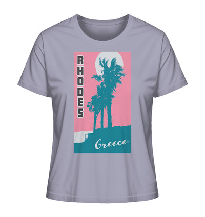 Palm trees & Pink Sky Rhodes Greece - Ladies Organic Shirt