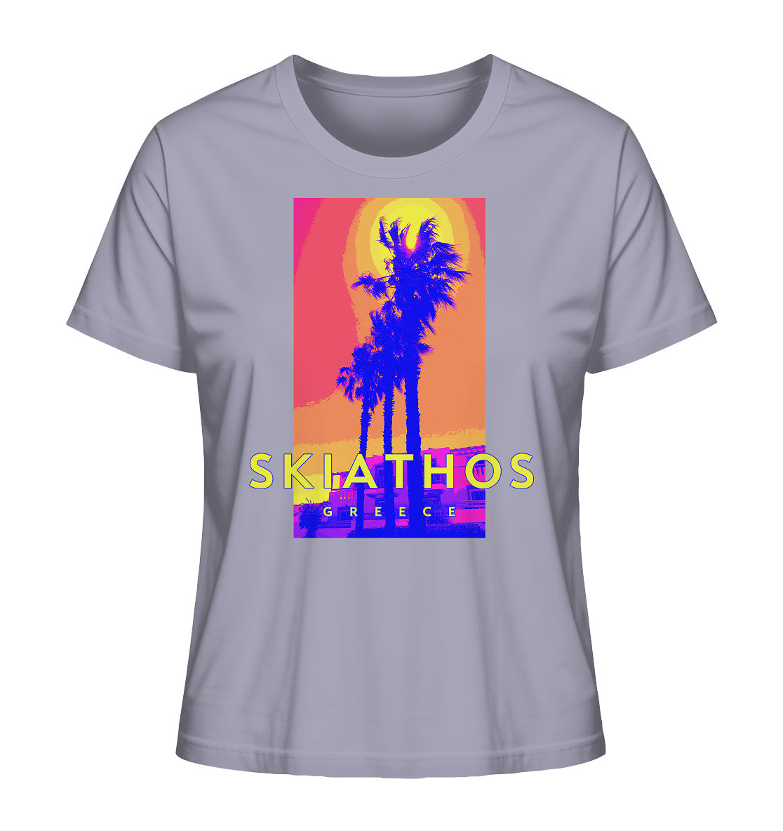 Blue palm trees Skiathos Greece - Ladies Organic Shirt