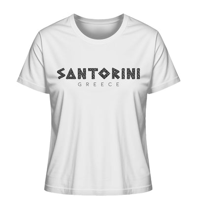 Santorini Greece Mosaik - Ladies Organic Shirt