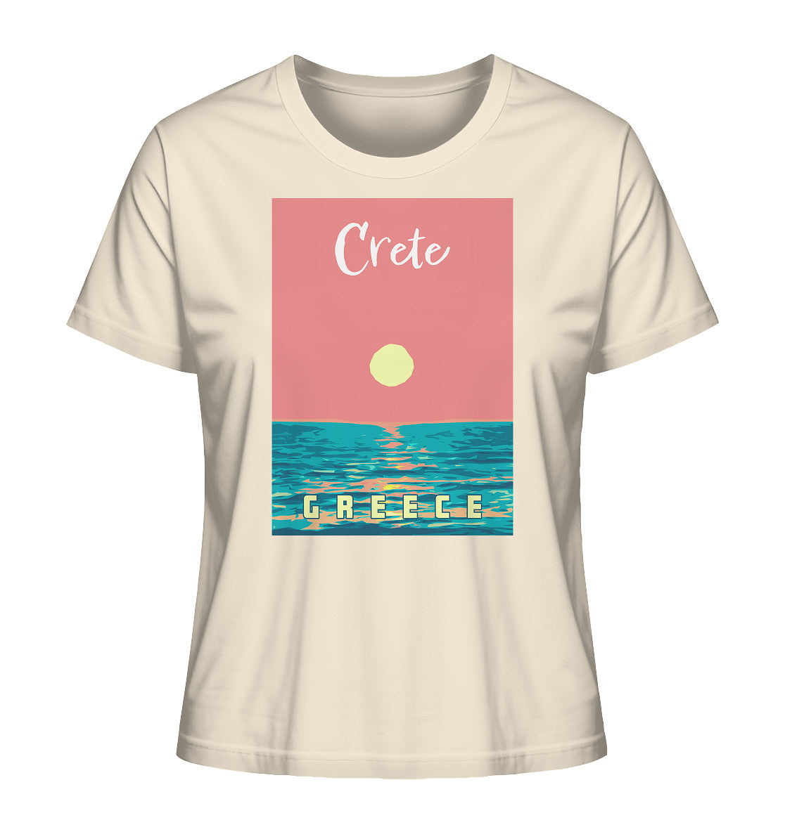 Sunset Ocean Crete Greece - Ladies Organic Shirt