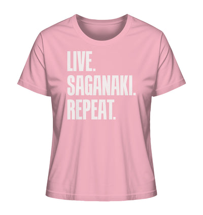 LIVE. SAGANAKI. REPEAT. - Ladies Organic Shirt
