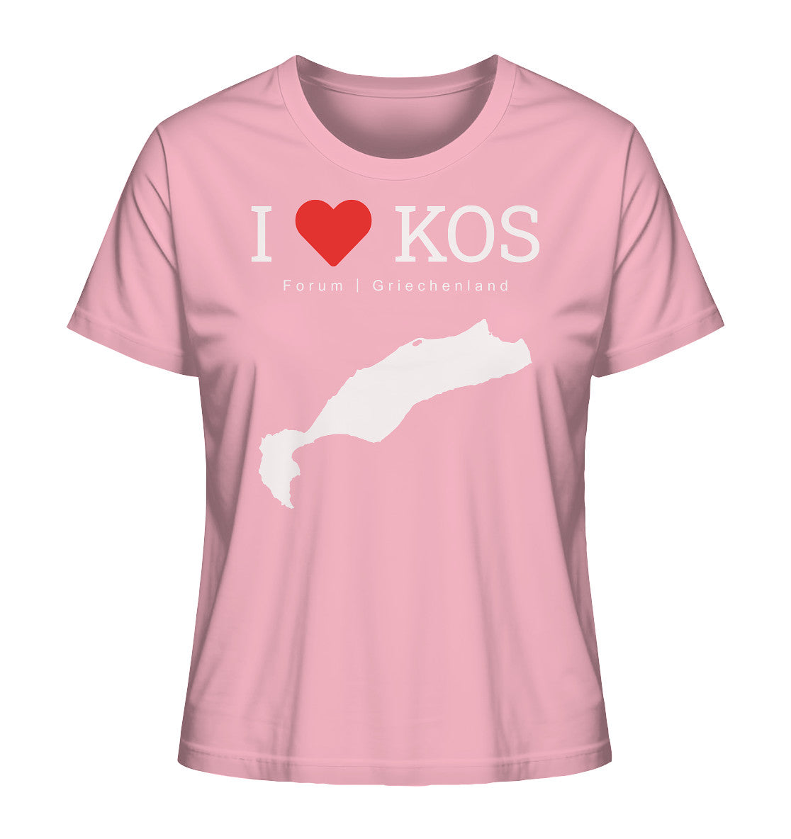 I LOVE KOS - Forum Griechenland White - Ladies Organic Shirt