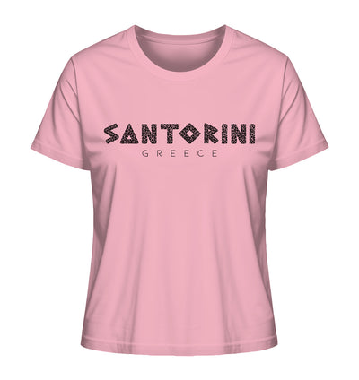 Santorini Greece Mosaik - Ladies Organic Shirt