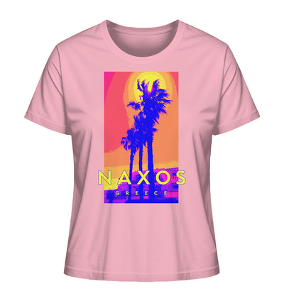 Blue palm trees Naxos Greece - Ladies Organic Shirt