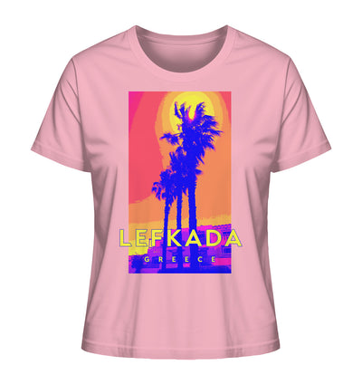 Blue palm trees Lefkada Greece - Ladies Organic Shirt