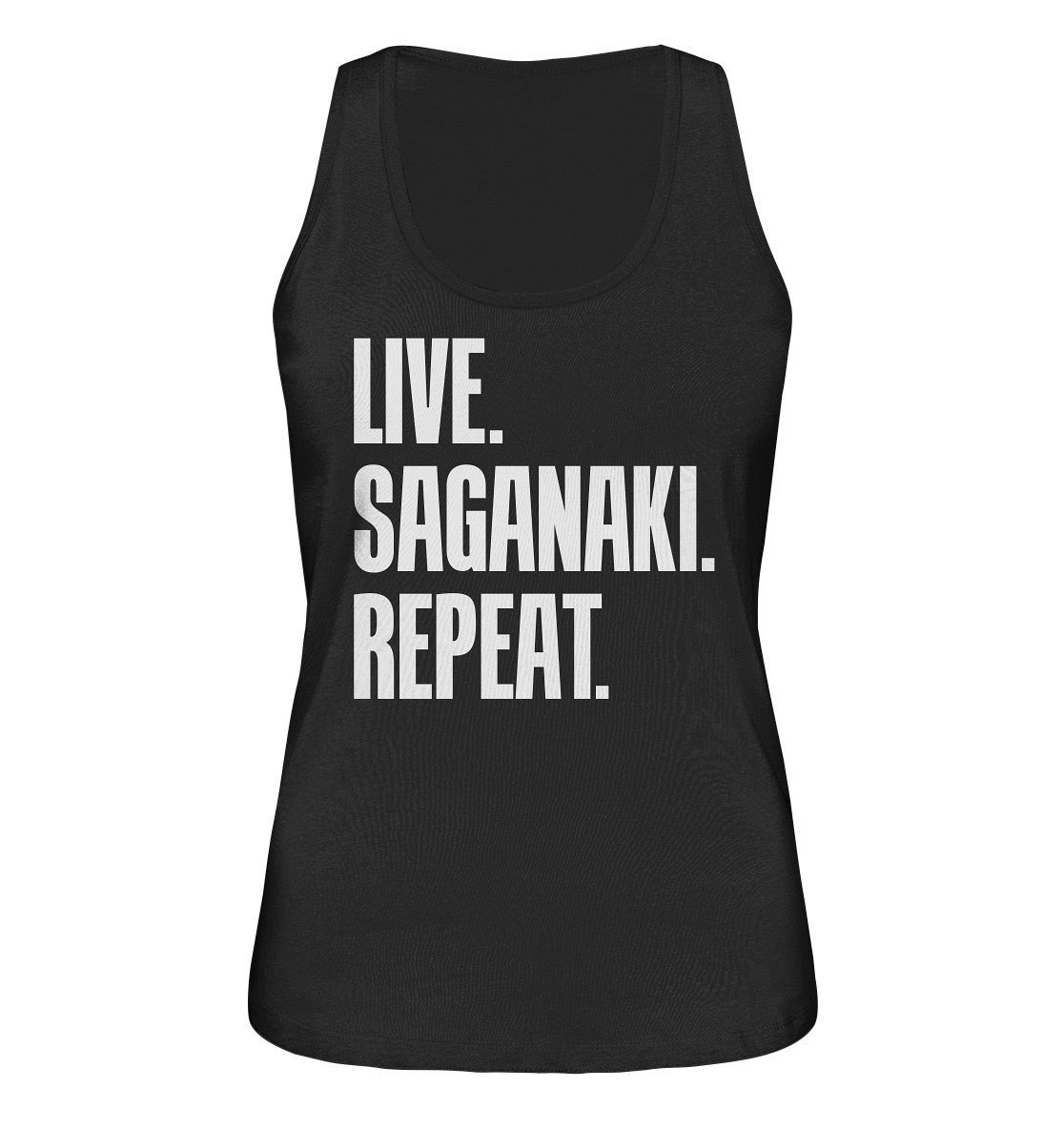 LIVE. SAGANAKI. REPEAT. - Ladies Organic Tank-Top