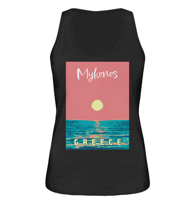 Sunset Ocean Mykonos Greece - Ladies Organic Tank-Top