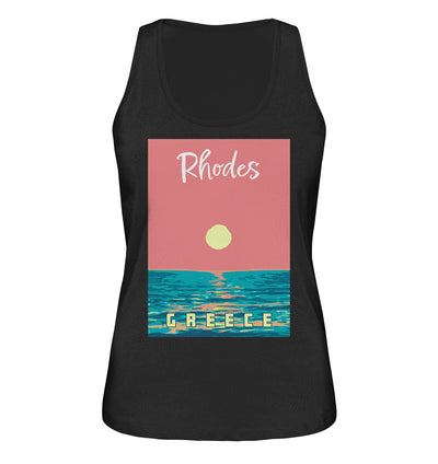 Sunset Ocean Rhodes Greece - Ladies Organic Tank Top