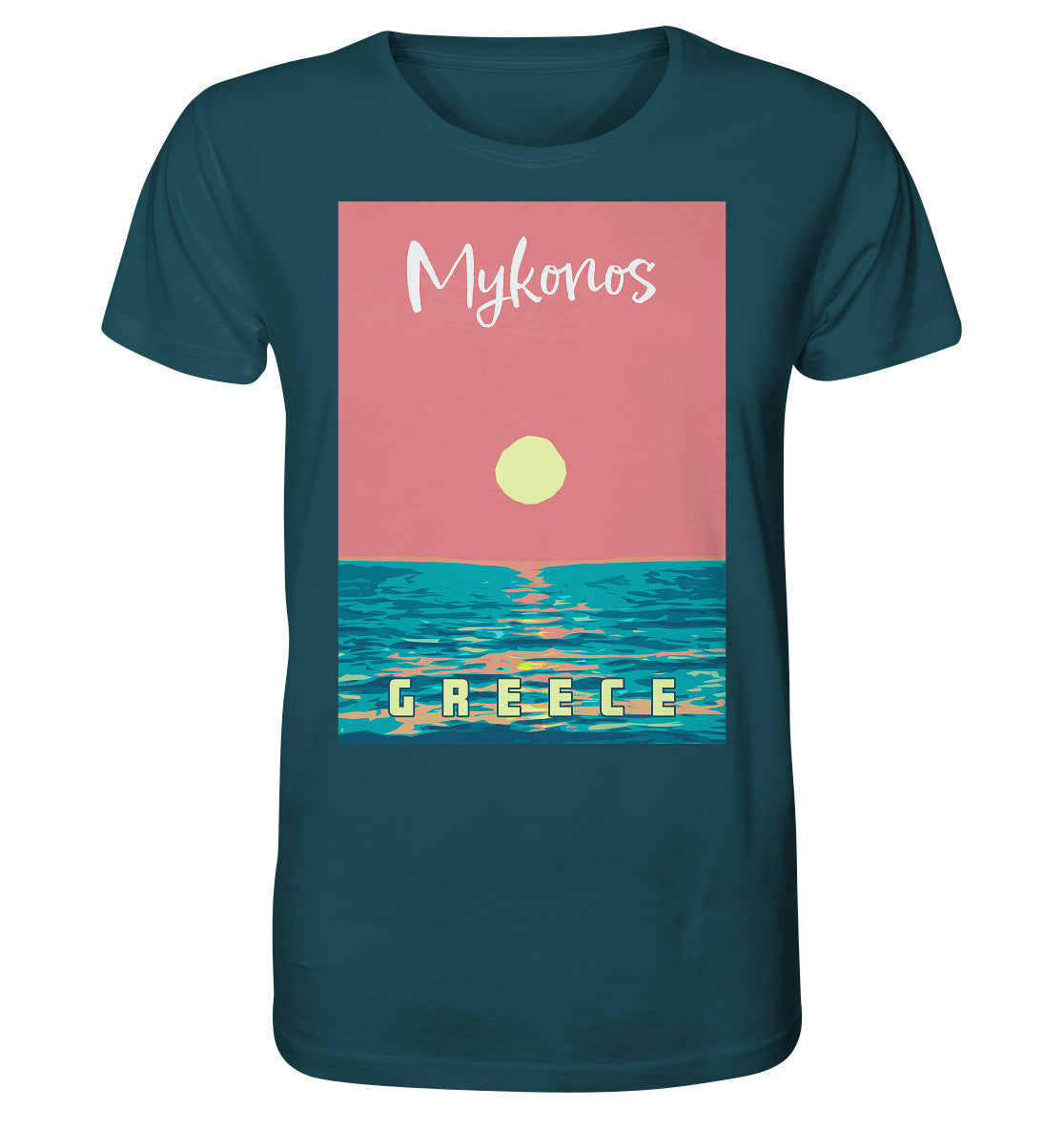 Sunset Ocean Mykonos Grèce - Chemise biologique