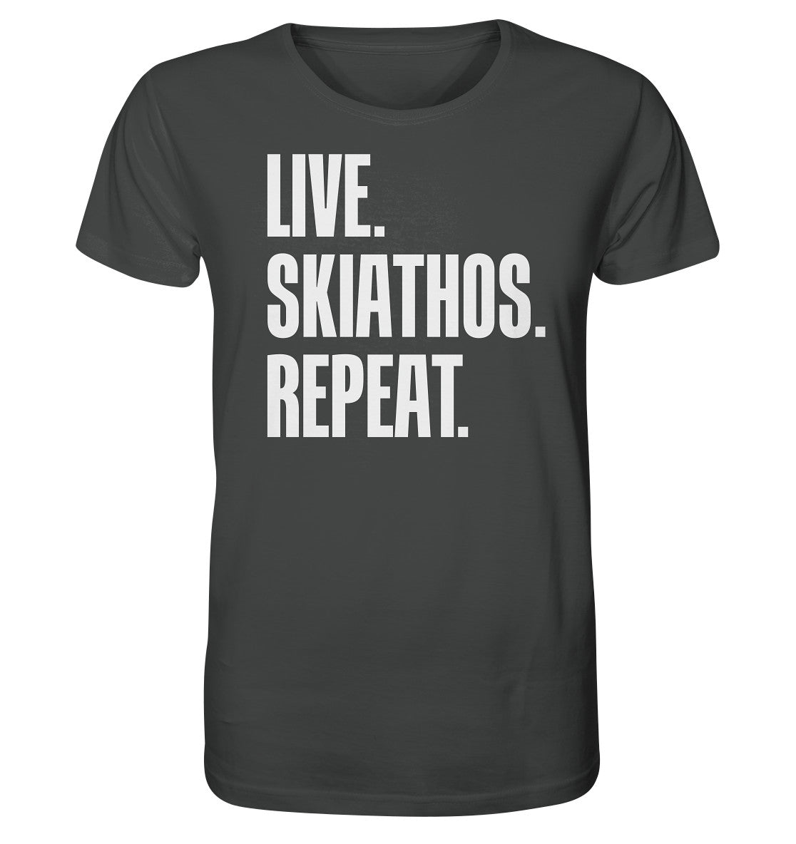 LIVE. SKIATHOS. REPEAT. -Organic shirt