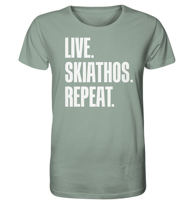 LIVE. SKIATHOS. REPEAT. -Organic shirt