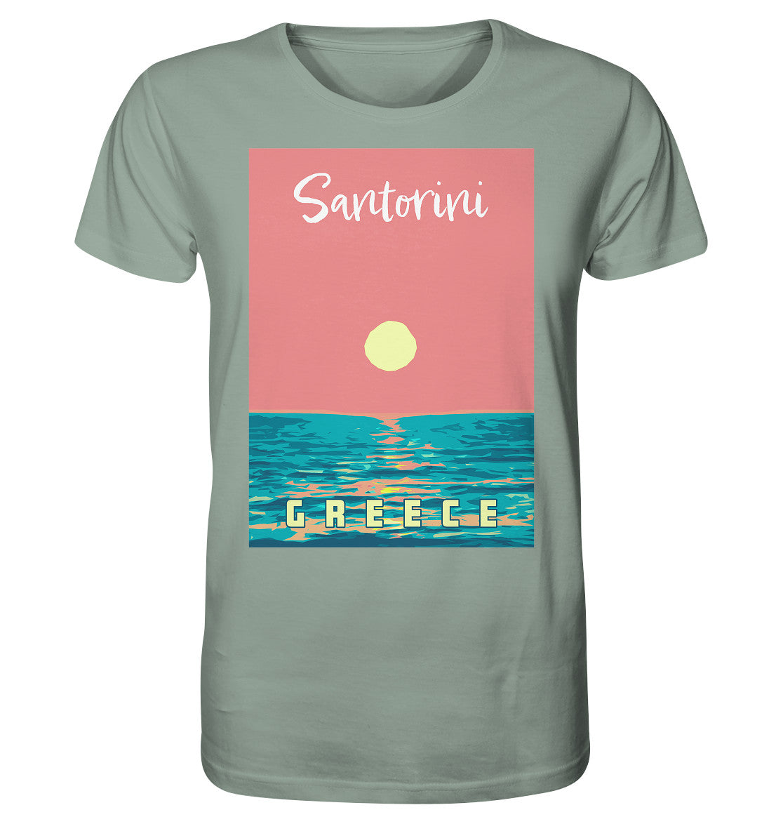Sunset Ocean Santorin Grèce - Chemise biologique