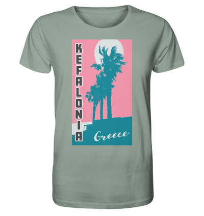 Palm trees & Pink Sky Kefalonia Greece - Organic Shirt