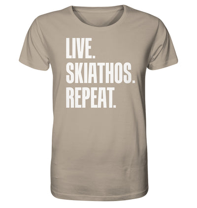 LIVE. SKIATHOS. REPEAT. -Organic shirt