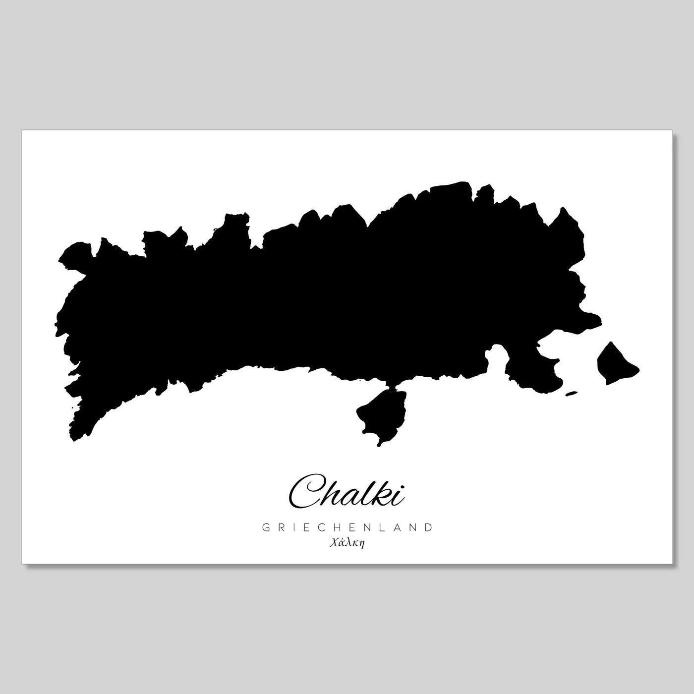 Chalki Insel Silhouette Griechenland [POSTER]