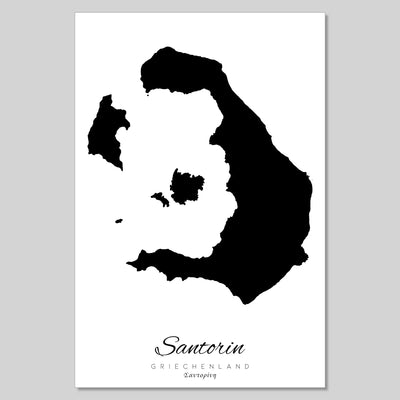 Santorin Insel Silhouette Griechenland [POSTER]