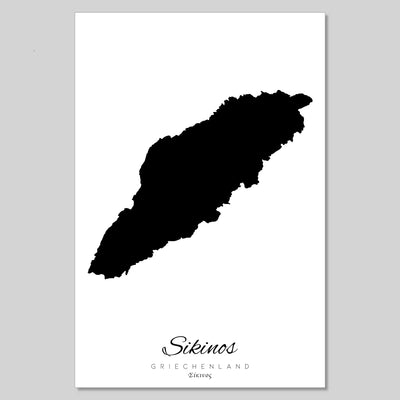 Sikinos Insel Silhouette Griechenland [POSTER]