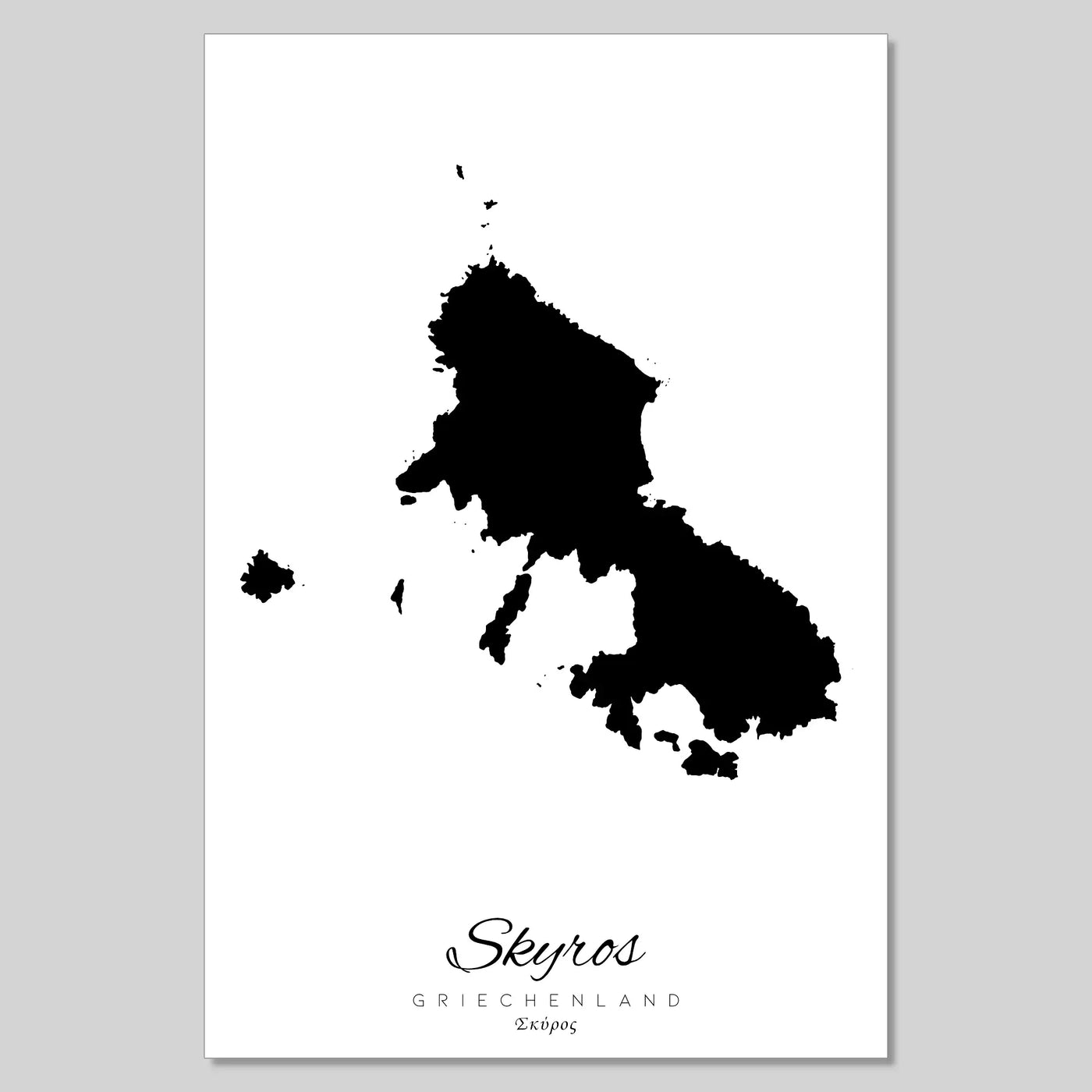 Skyros Insel Silhouette Griechenland [POSTER]