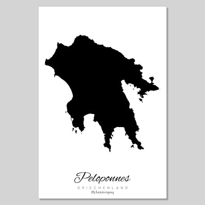 Peloponnes Insel Silhouette Griechenland