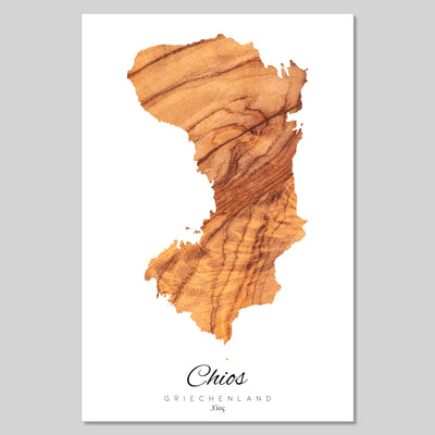 Chios Insel Silhouette Griechenland [POSTER]