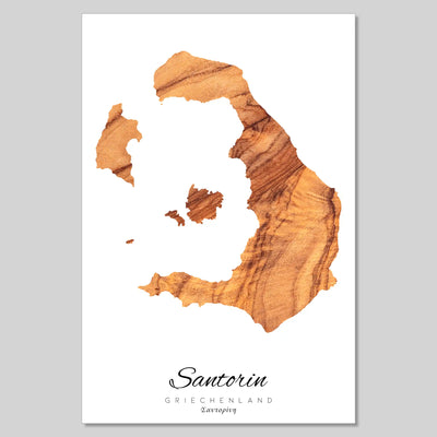 Santorin Insel Silhouette Griechenland [POSTER]