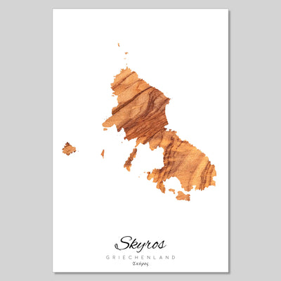 Skyros Insel Silhouette Griechenland [POSTER]