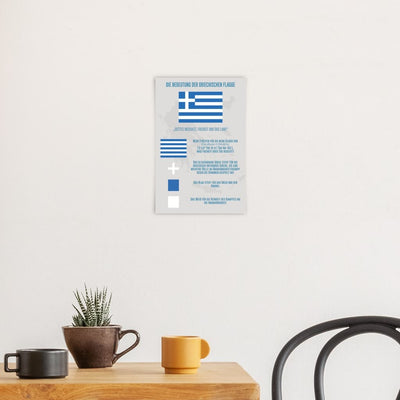 "Die Bedeutung der griechischen Flagge" Griechenland Poster